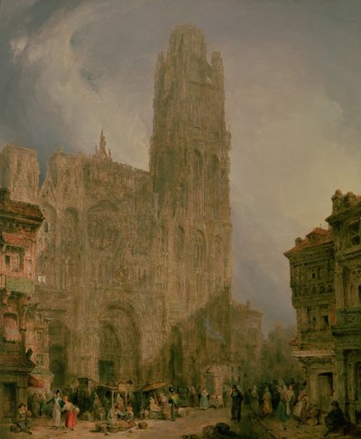 Façade ouest de Notre-Dame, Rouen - David Roberts